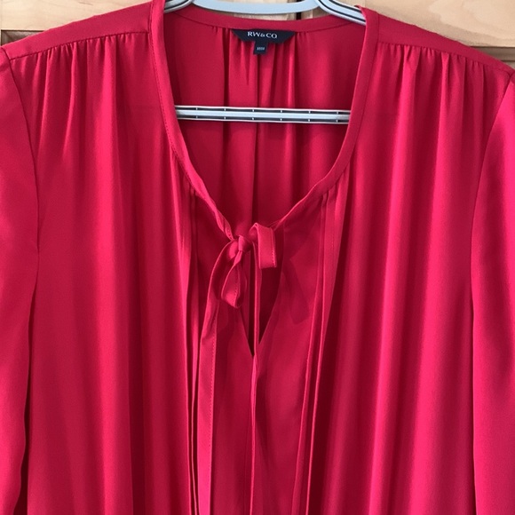 RW & Co. Chiffon Red Dress size M - Picture 10 of 16